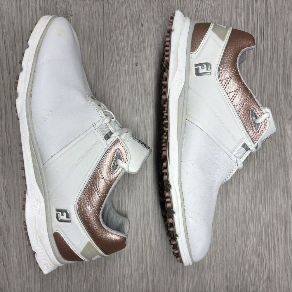 FootJoy Women’s Pro SL Golf Size 8 White/Rose Spikeless Sneakers - Picture 7 of 13